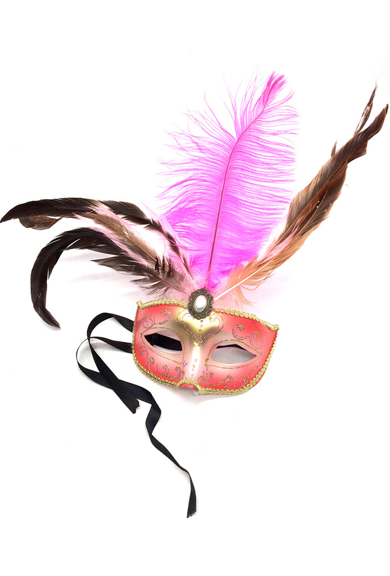 Grossista By Oceane - MASCHERA VENEZIA PER GLI OCCHI DECORATA CON PIUME