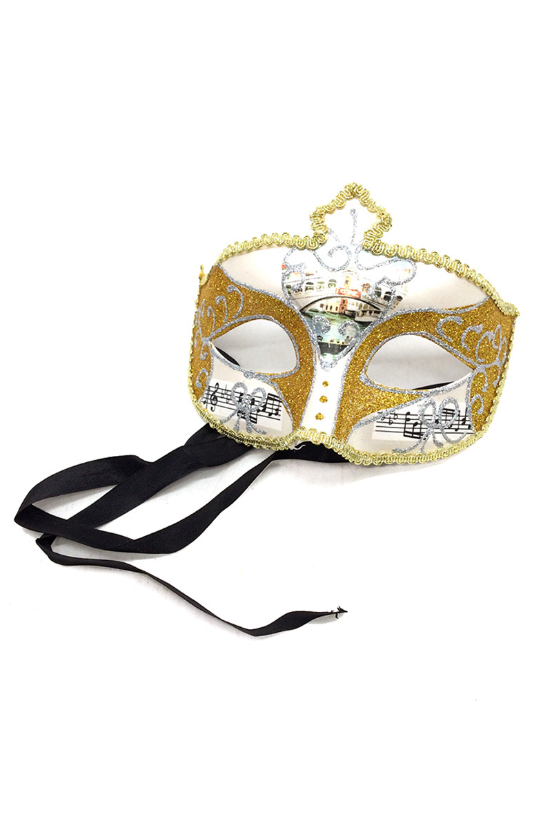 Grossista By Oceane - MASCHERA PER GLI OCCHI VENEZIA DIPINTA CON PAESAGGI DI VENEZIA DECORATA CON NASTRO INTRECCIATO