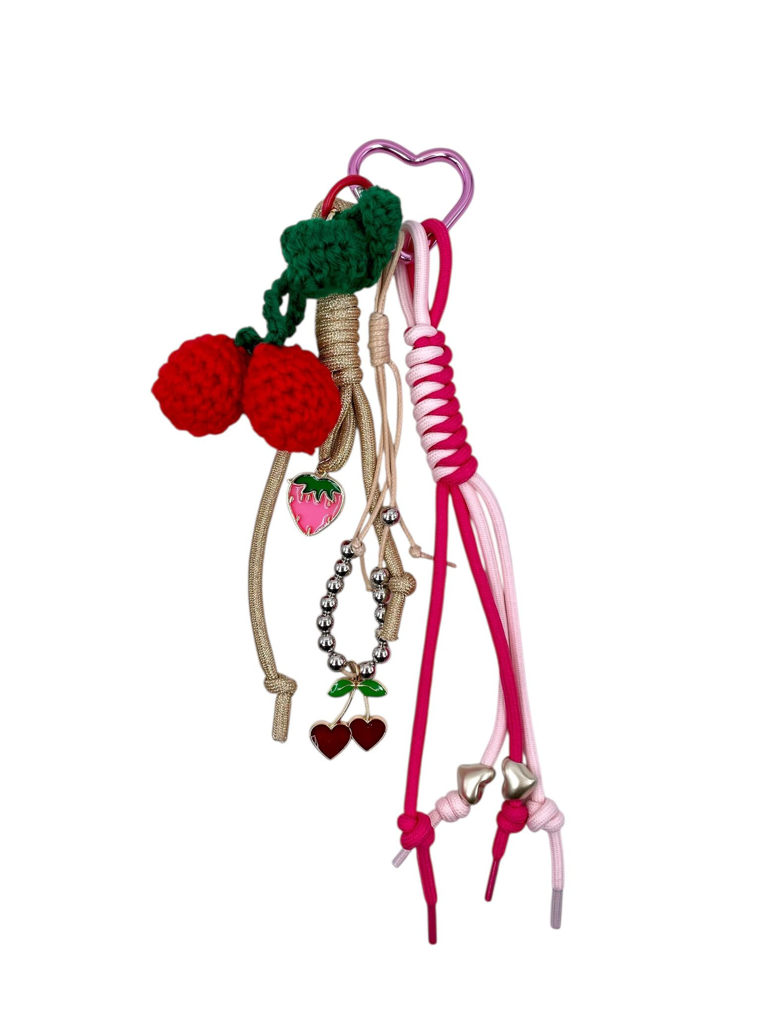 Wholesaler By Oceane - CHERRY COTTON KEYCHAIN