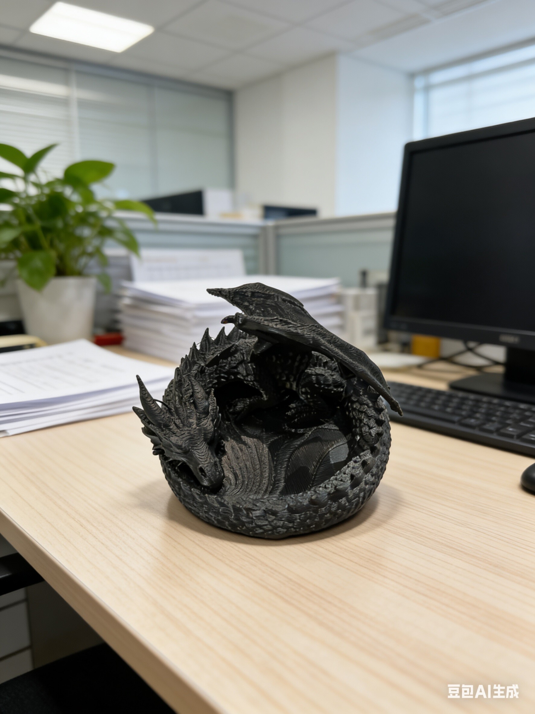 Wholesaler Ceramik - Decorative dragon with small tray – 3D printed