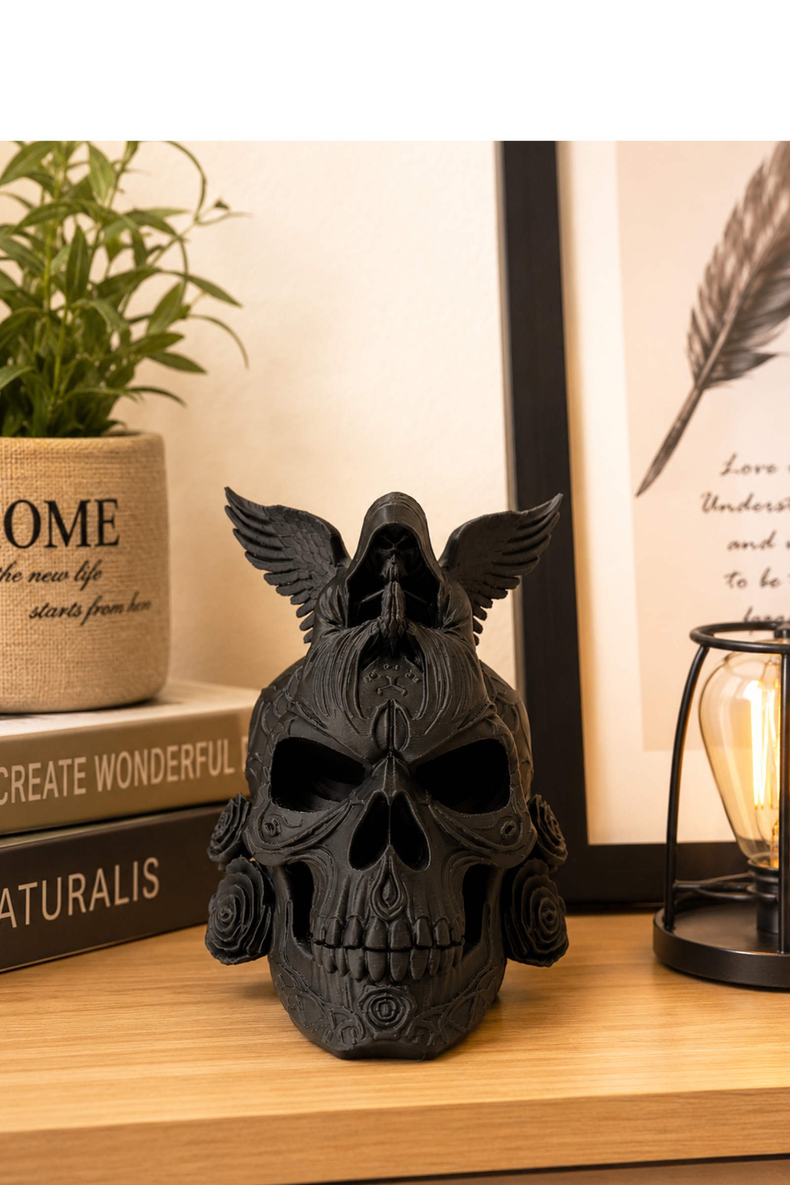 Mayorista Ceramik - Escultura de Calavera Gótica – Impresión 3D – 13 cm
