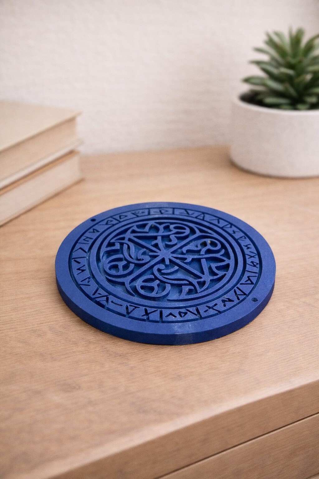Wholesaler Ceramik - 3D Printed Viking Vegvísir Wall Decor – Nordic Symbol – 18 cm Diameter