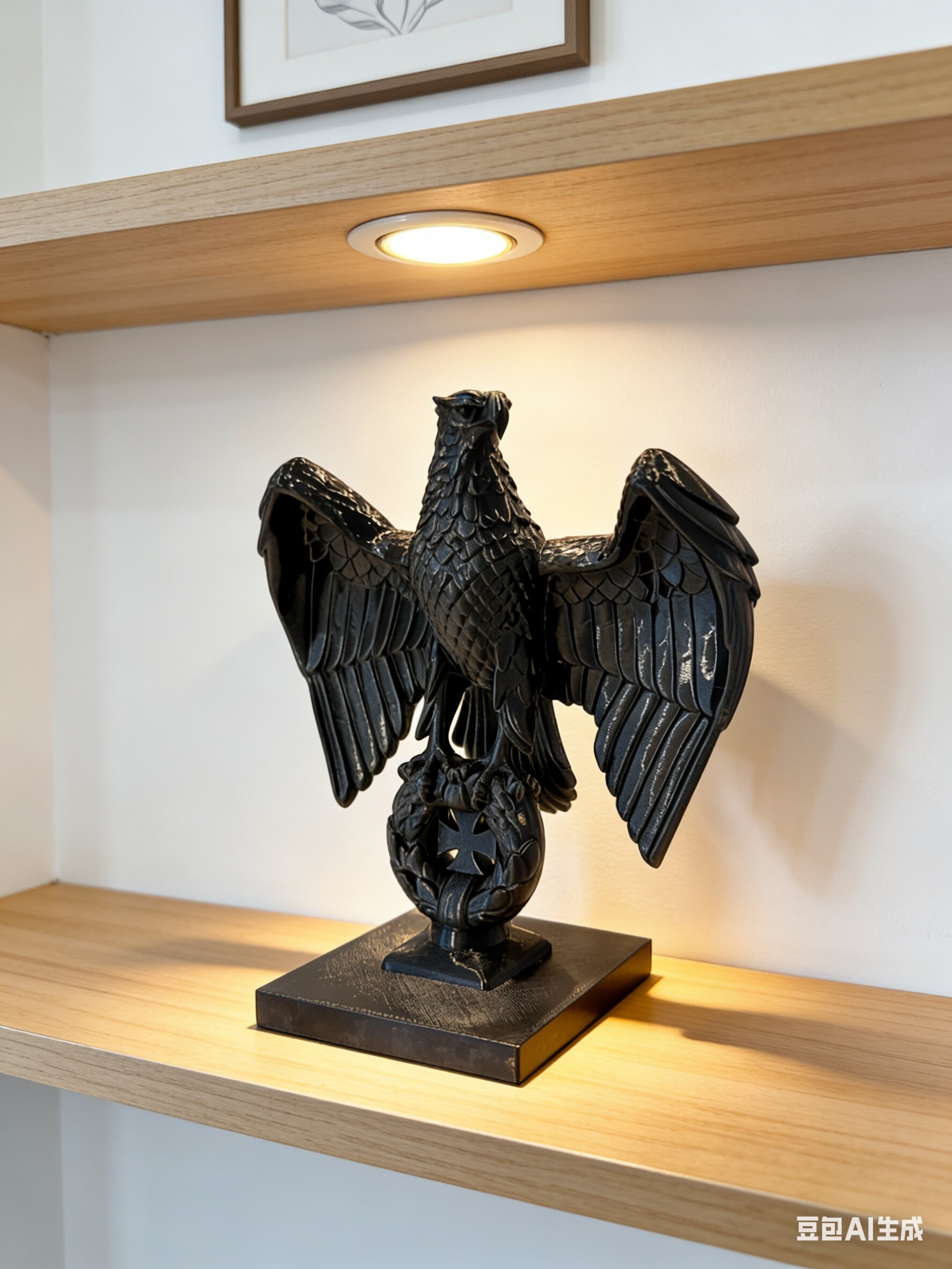 Wholesaler Ceramik - Decorative Eagle Statue – 3D Printed Black Eagle Sculpture 20 cm Height