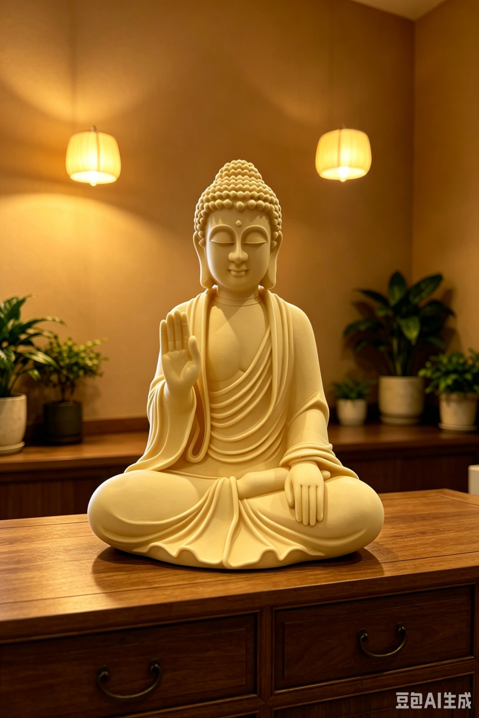 Grossista Ceramik - Statua Buddha Decorazione Zen – Stampa 3D PLA – 18x11x24 cm