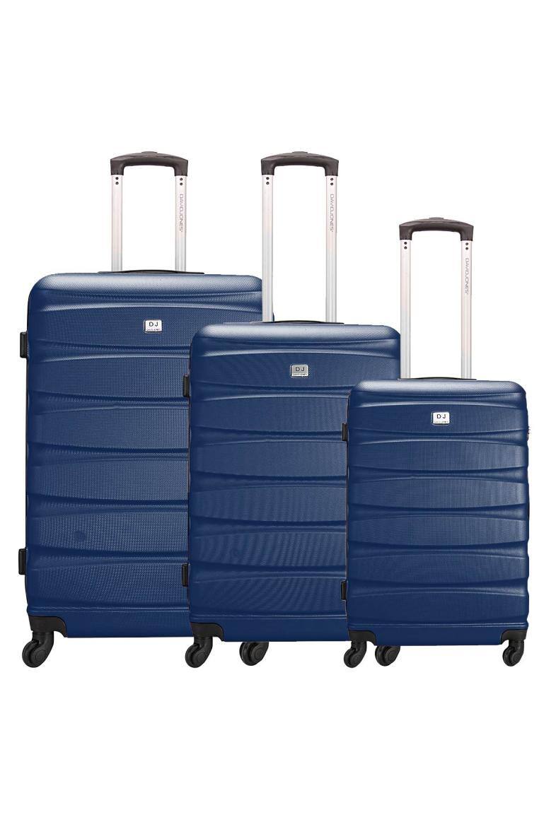 Wholesaler David Jones - David Jones BA1030 Set of 3 ABS Trolley Suitcases
