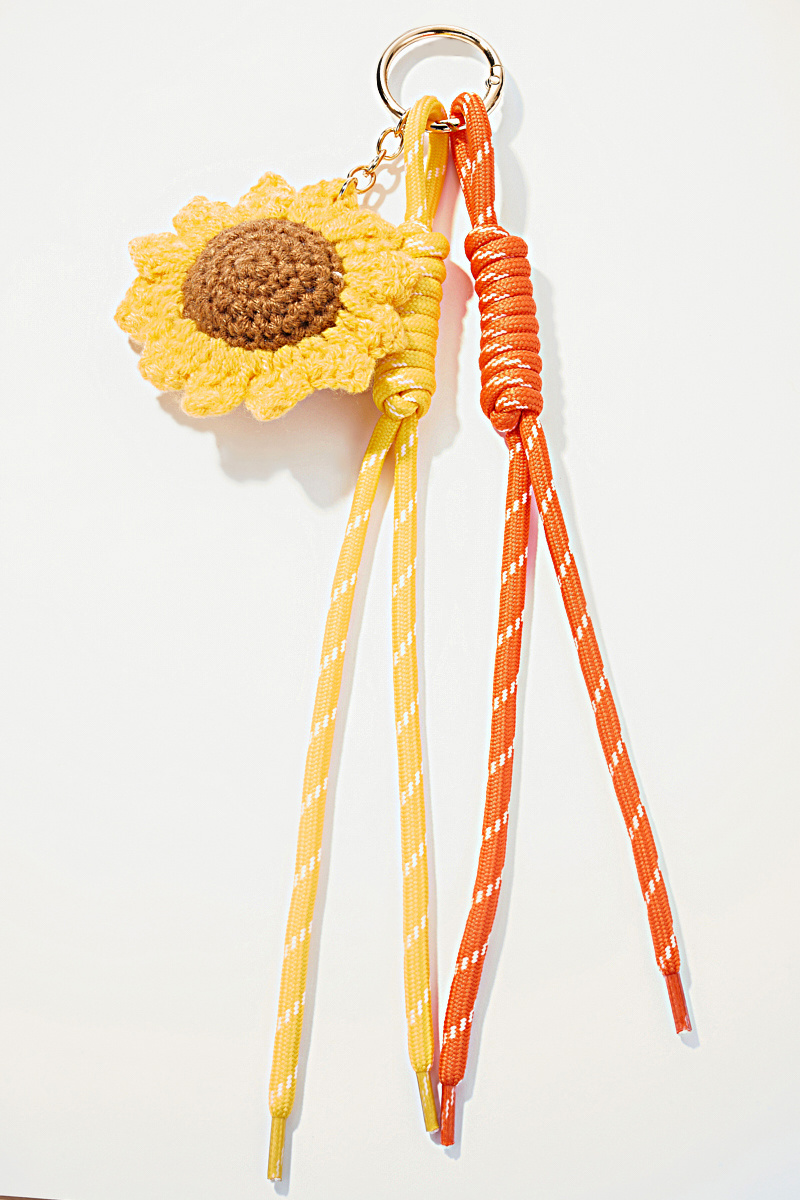 Wholesaler ÉLINE L'ATELIER - Crochet Sunflower Bag Charm and Keychain