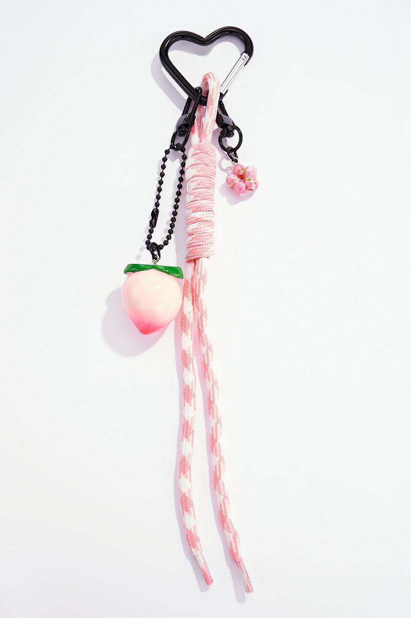 Grossiste ÉLINE L'ATELIER - Bijou de sac et porte-clé Pêche