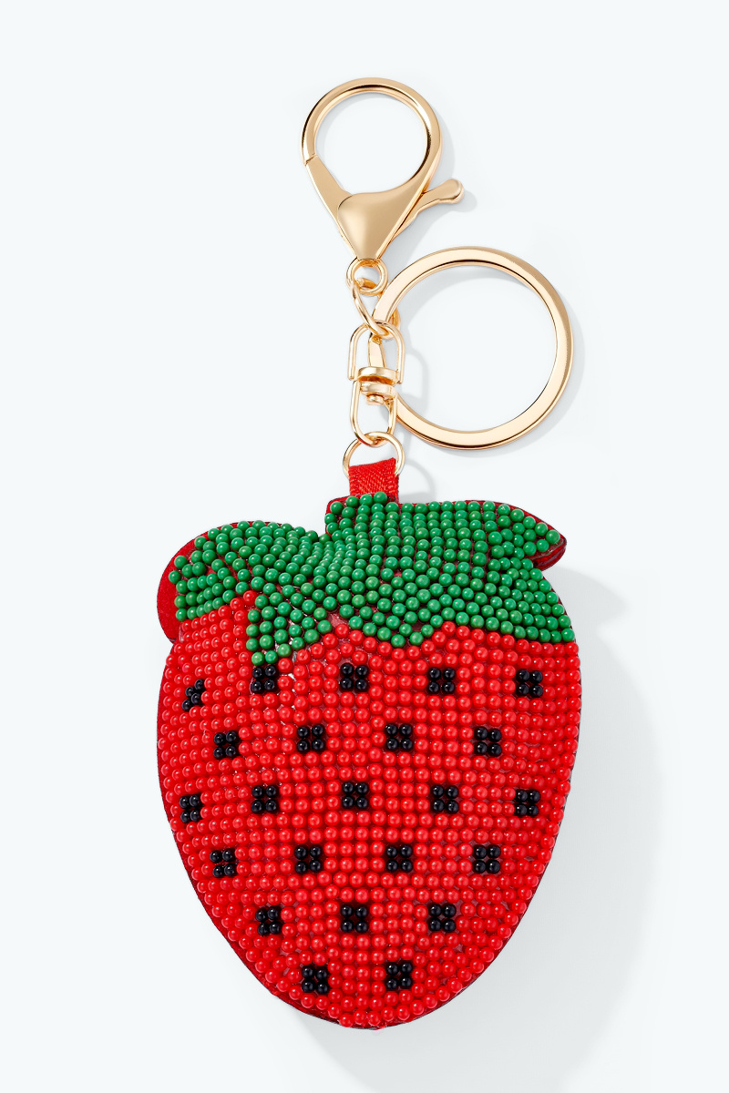Grossista ÉLINE L'ATELIER - Portachiavi Fragola in Perline Rocaille