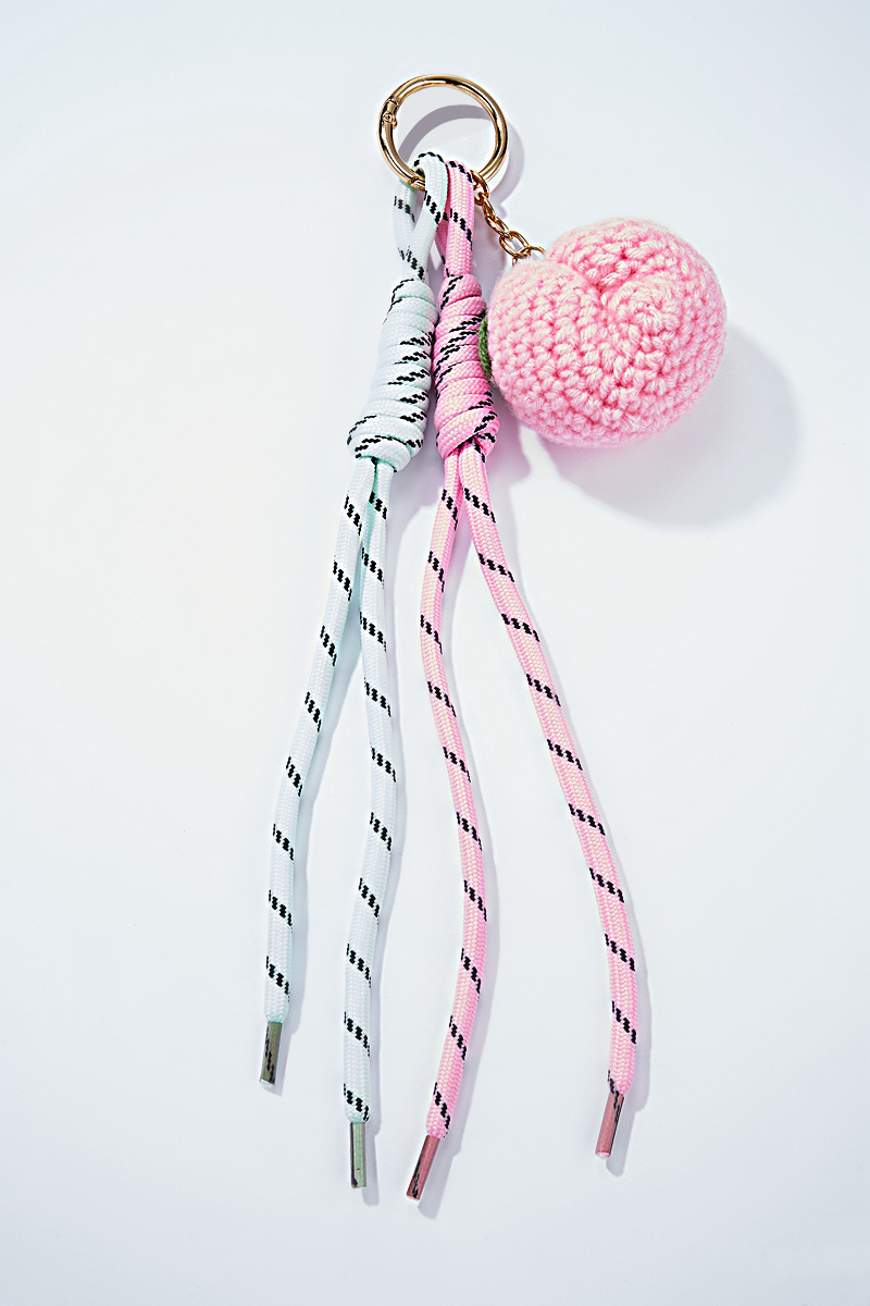 Mayorista ÉLINE L'ATELIER - Amuleto de bolso y llavero de melocotón tejido a crochet