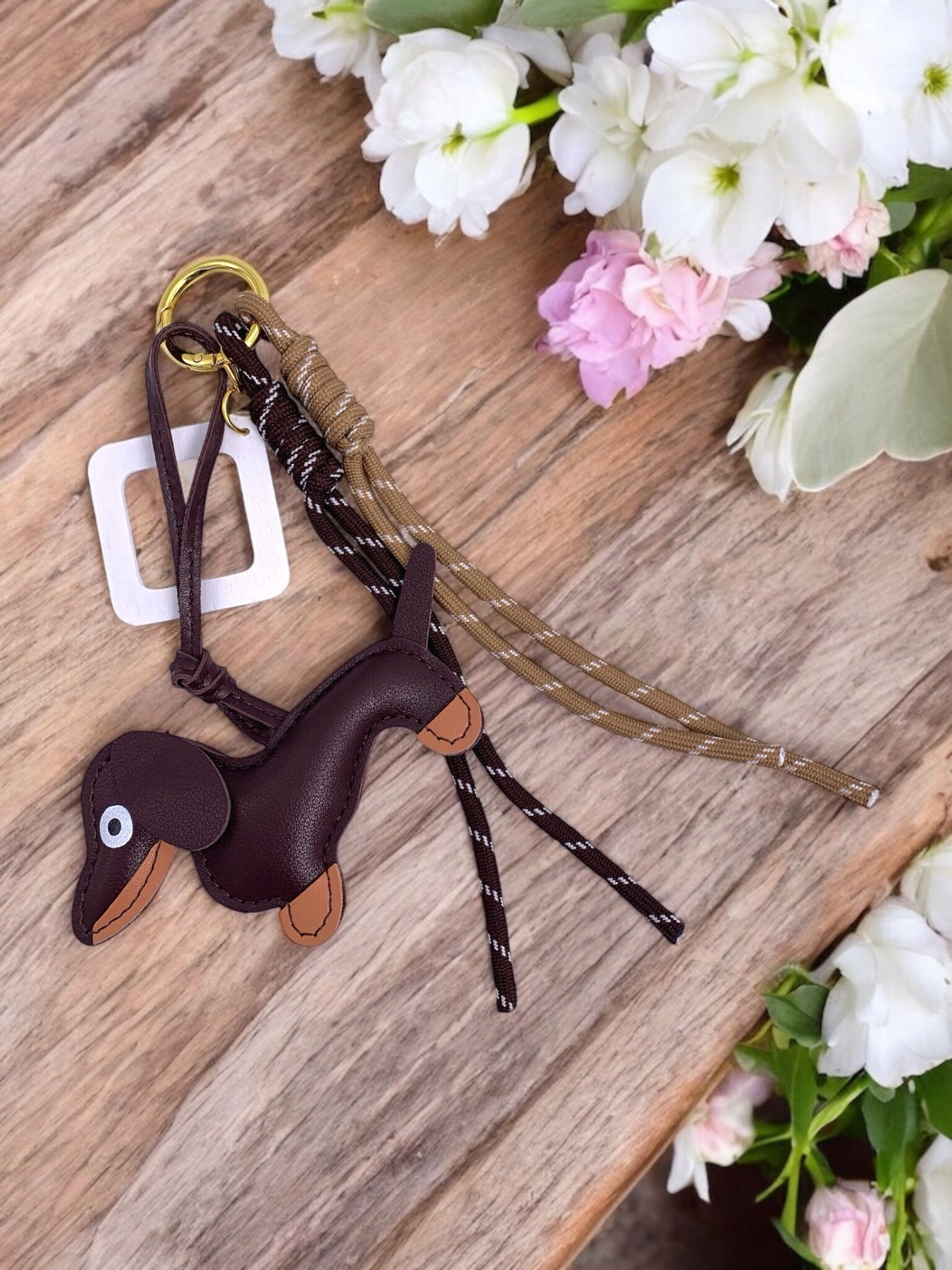 Grossiste ÉLINE L'ATELIER - Bijou de sac et porte-clé Chien et carré