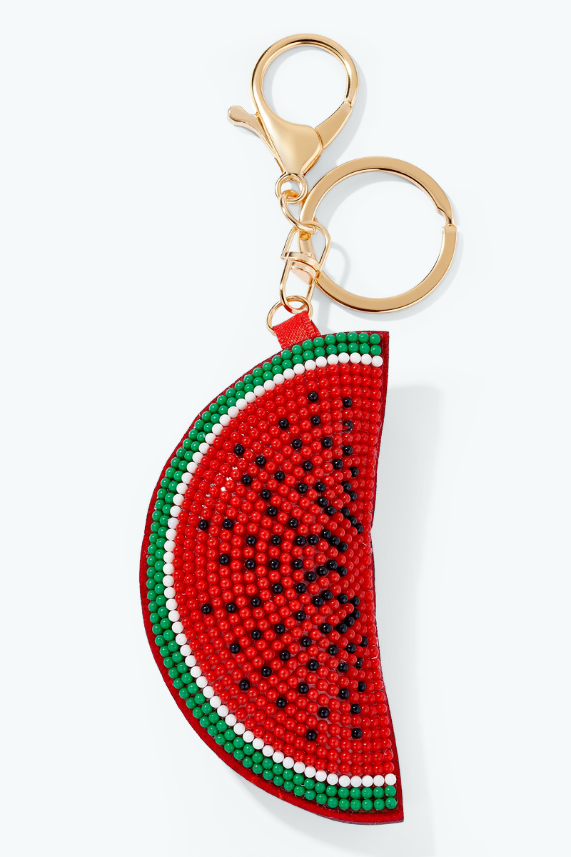 Wholesaler ÉLINE L'ATELIER - Beaded Seed Bead Watermelon Keychain