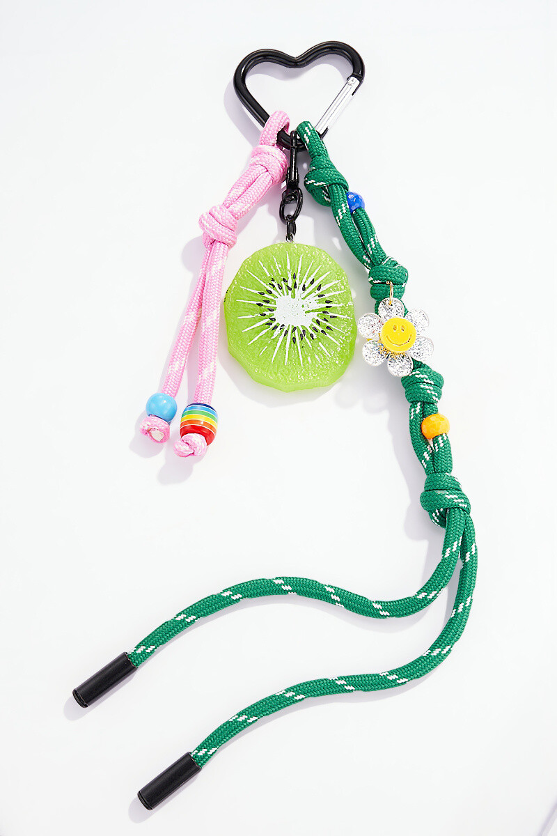 Großhändler ÉLINE L'ATELIER - Kiwi -Tasche und Schlüsselbundschmuck