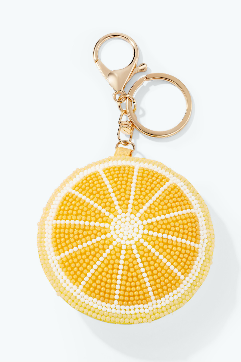 Wholesaler ÉLINE L'ATELIER - Beaded Seed Bead Lemon Keychain
