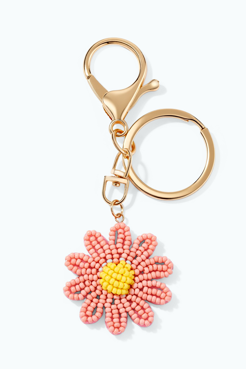 Wholesaler ÉLINE L'ATELIER - Beaded Seed Bead Flower Keychain