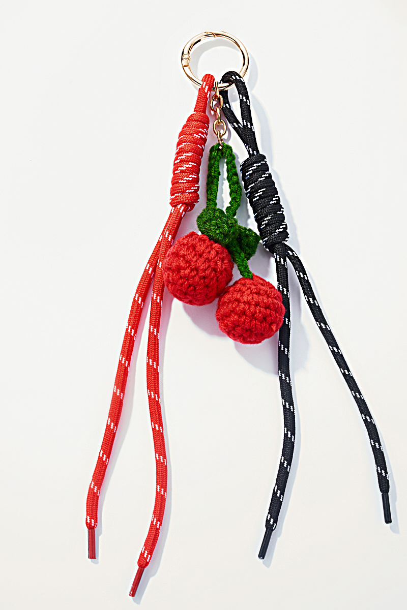 Grossiste ÉLINE L'ATELIER - Grigri de sac et porte-clé Cerise en crochet