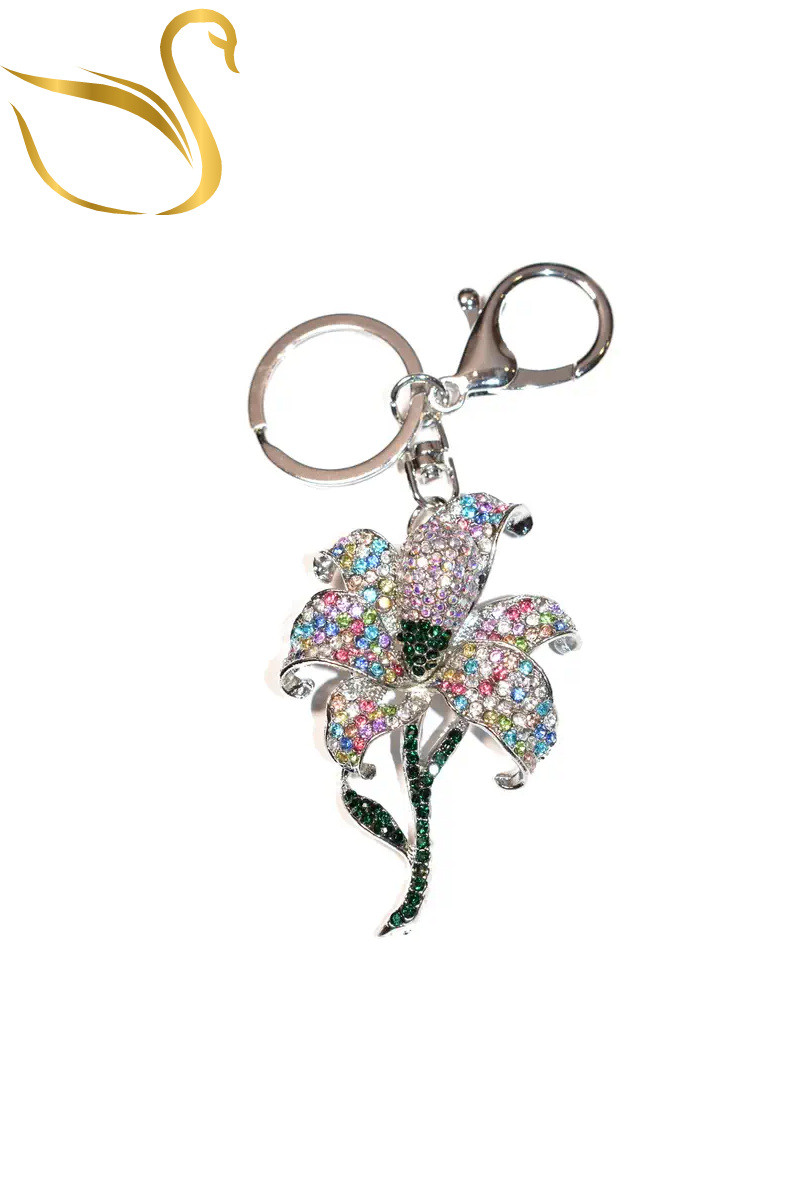 Grossista Emma Fantaisies - Portachiavi con decorazione a forma di borsa per fiori