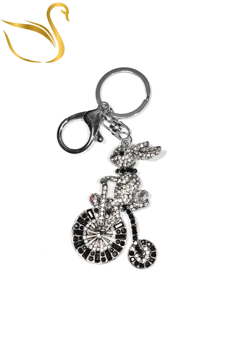 Wholesaler Emma Fantaisies - Rabbit bag jewelry key ring on bike