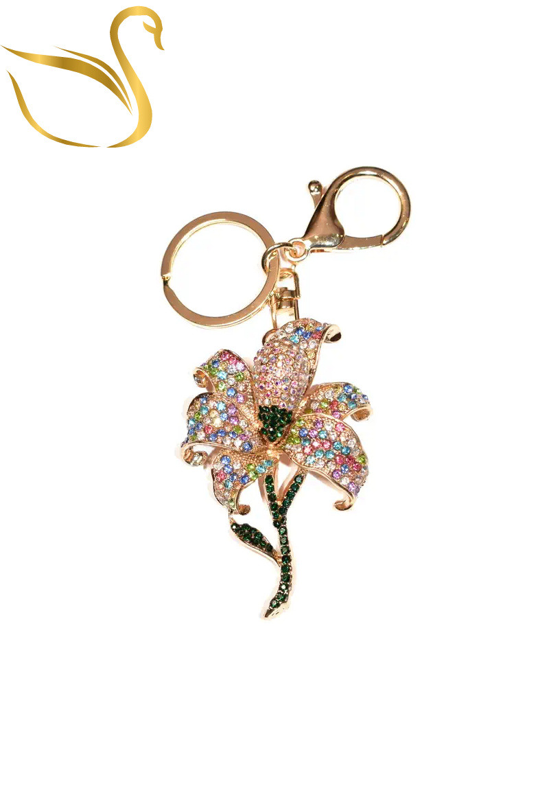 Mayorista Emma Fantaisies - Llavero de joyería con bolso de flores