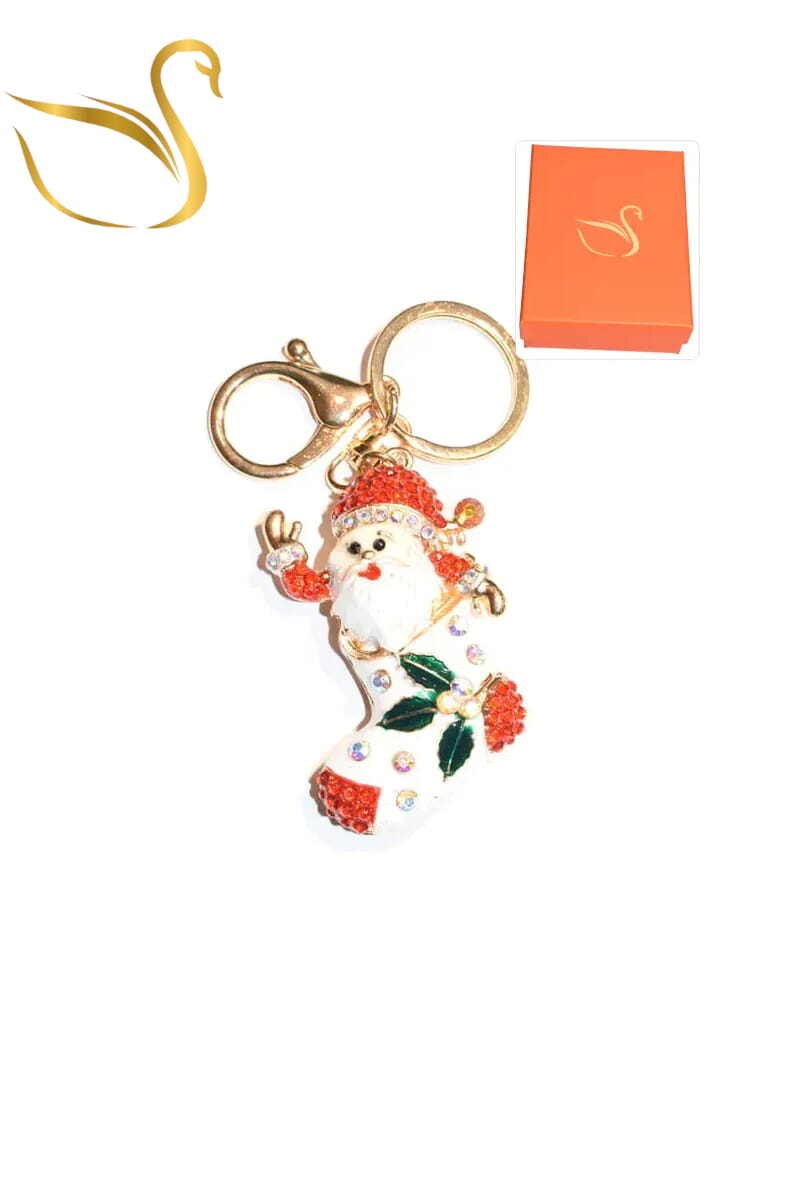 Mayorista Emma Fantaisies - Llavero caja de regalo Papá Noel