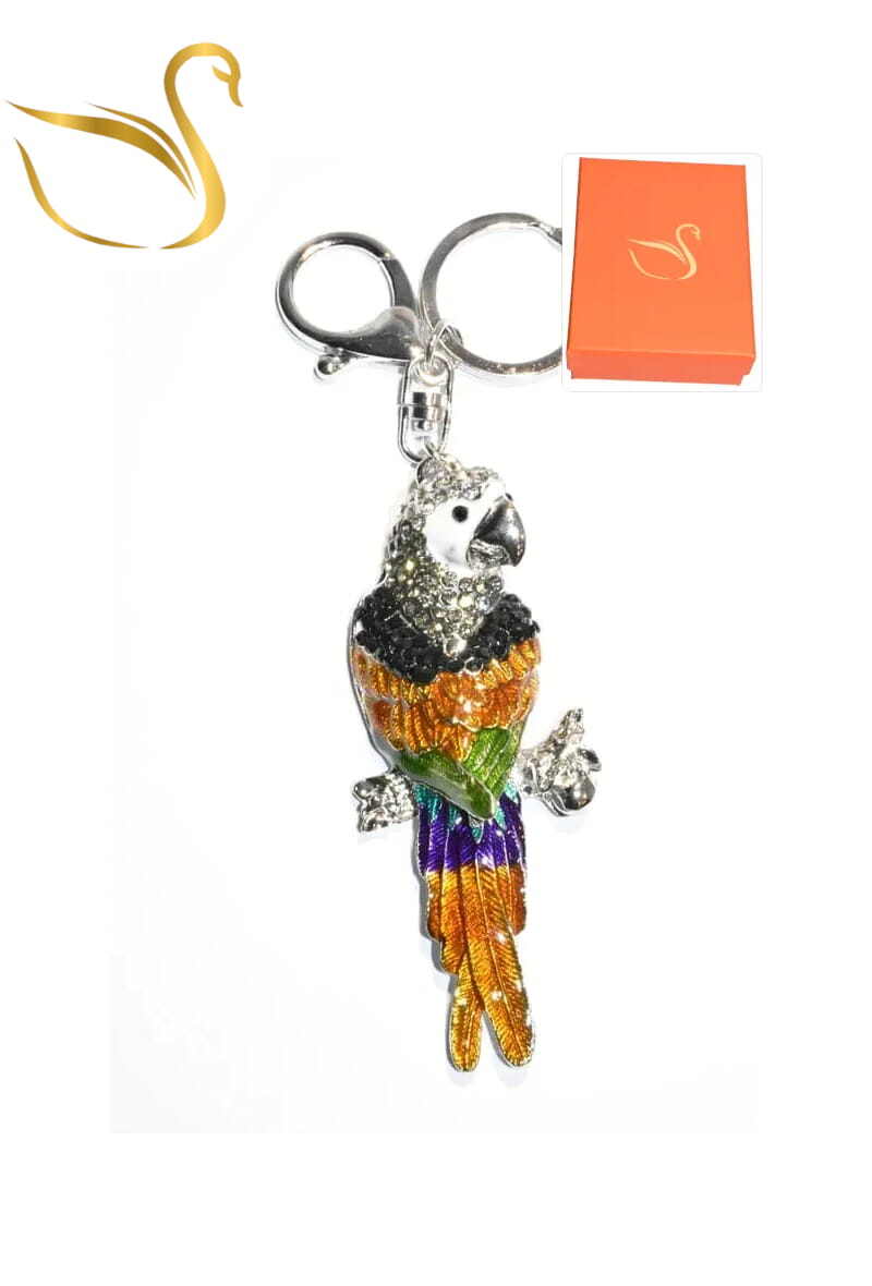 Wholesaler Emma Fantaisies - Parrot gift box keychain