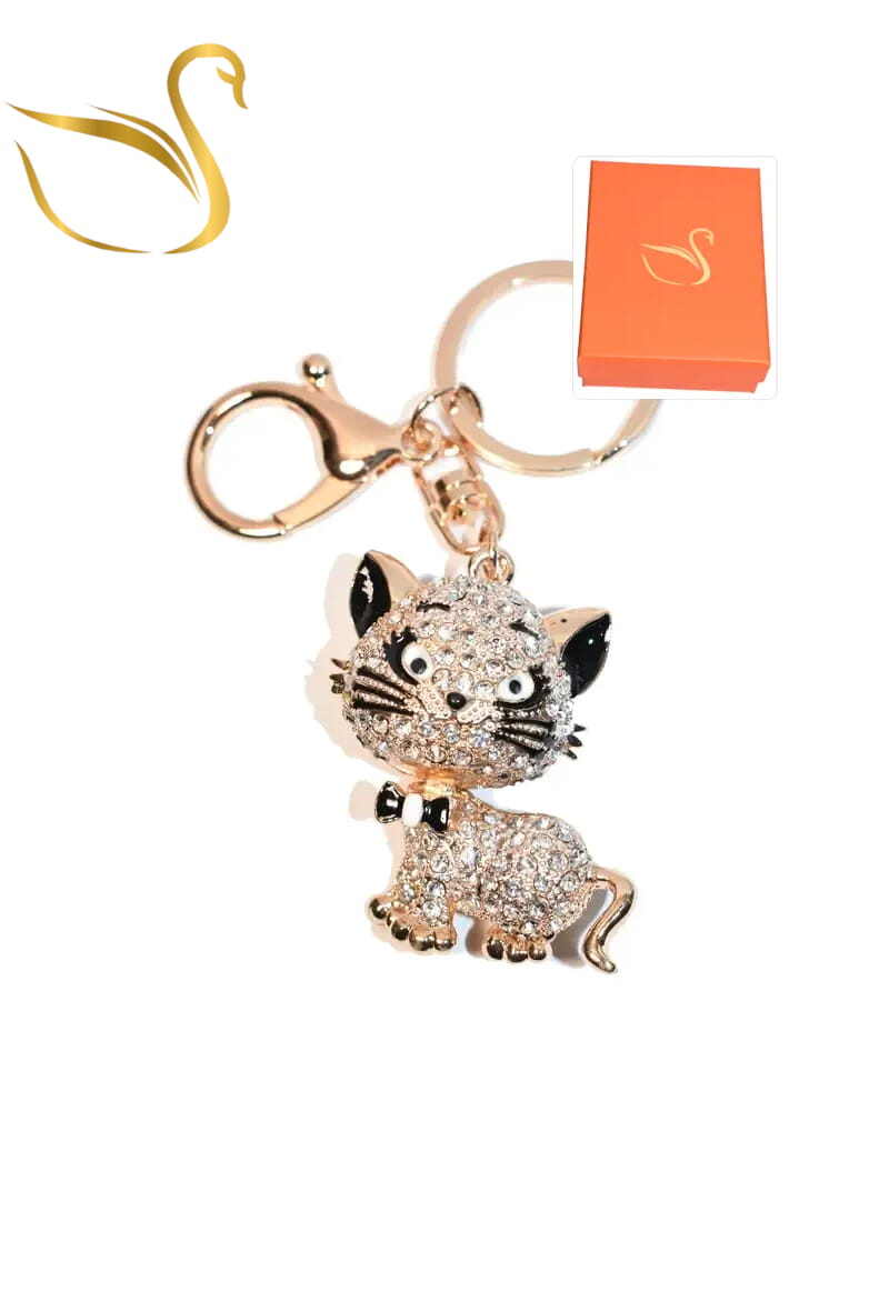 Wholesaler Emma Fantaisies - Cat gift box keychain