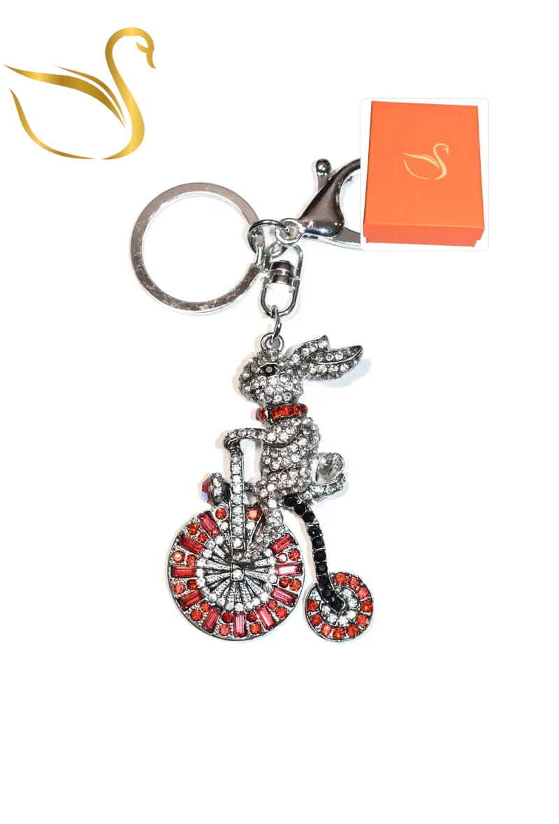 Wholesaler Emma Fantaisies - Keychain Gift box rabbit bicycle