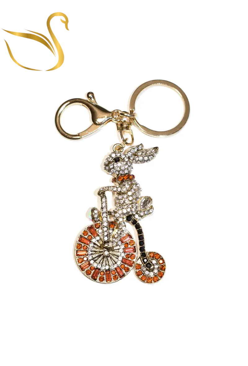 Wholesaler Emma Fantaisies - Bunny keychain on a bike