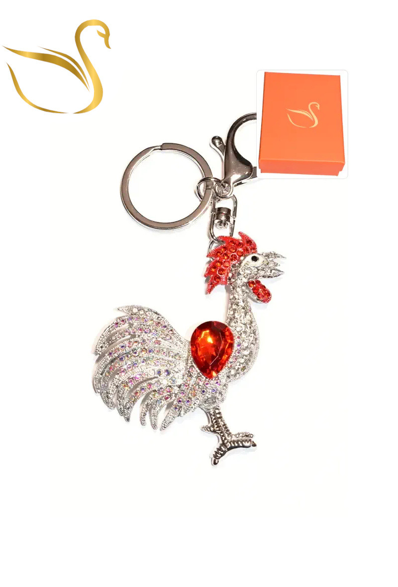 Wholesaler Emma Fantaisies - Coq gift box keychain