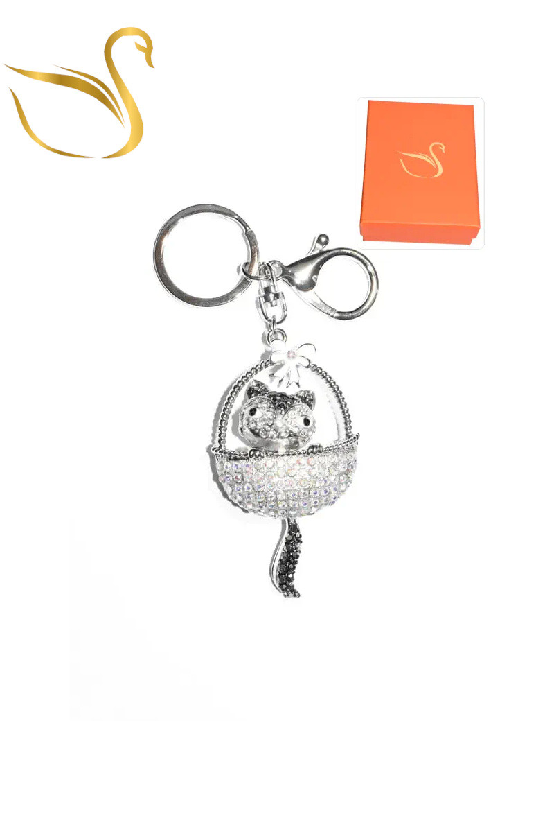 Wholesaler Emma Fantaisies - Basket gift box keychain