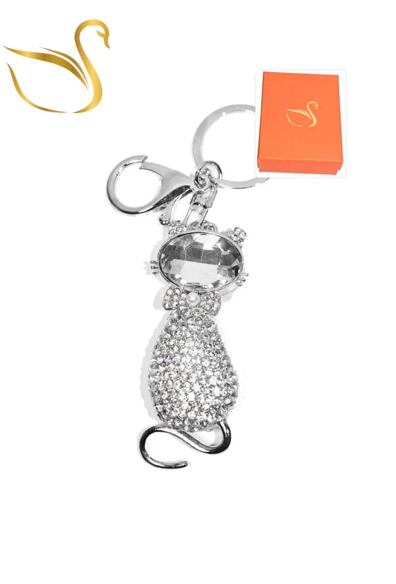 Wholesaler Emma Fantaisies - Cat gift box keychain