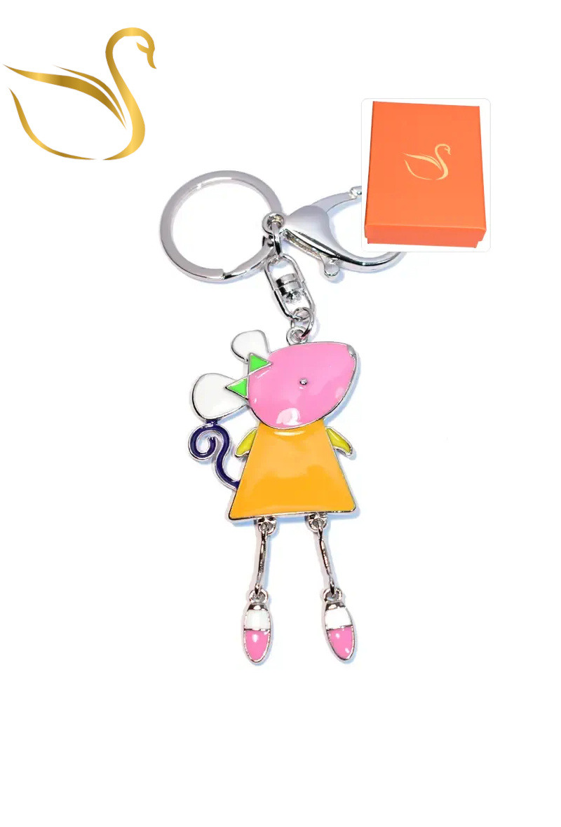 Wholesaler Emma Fantaisies - Mouse gift box keychain