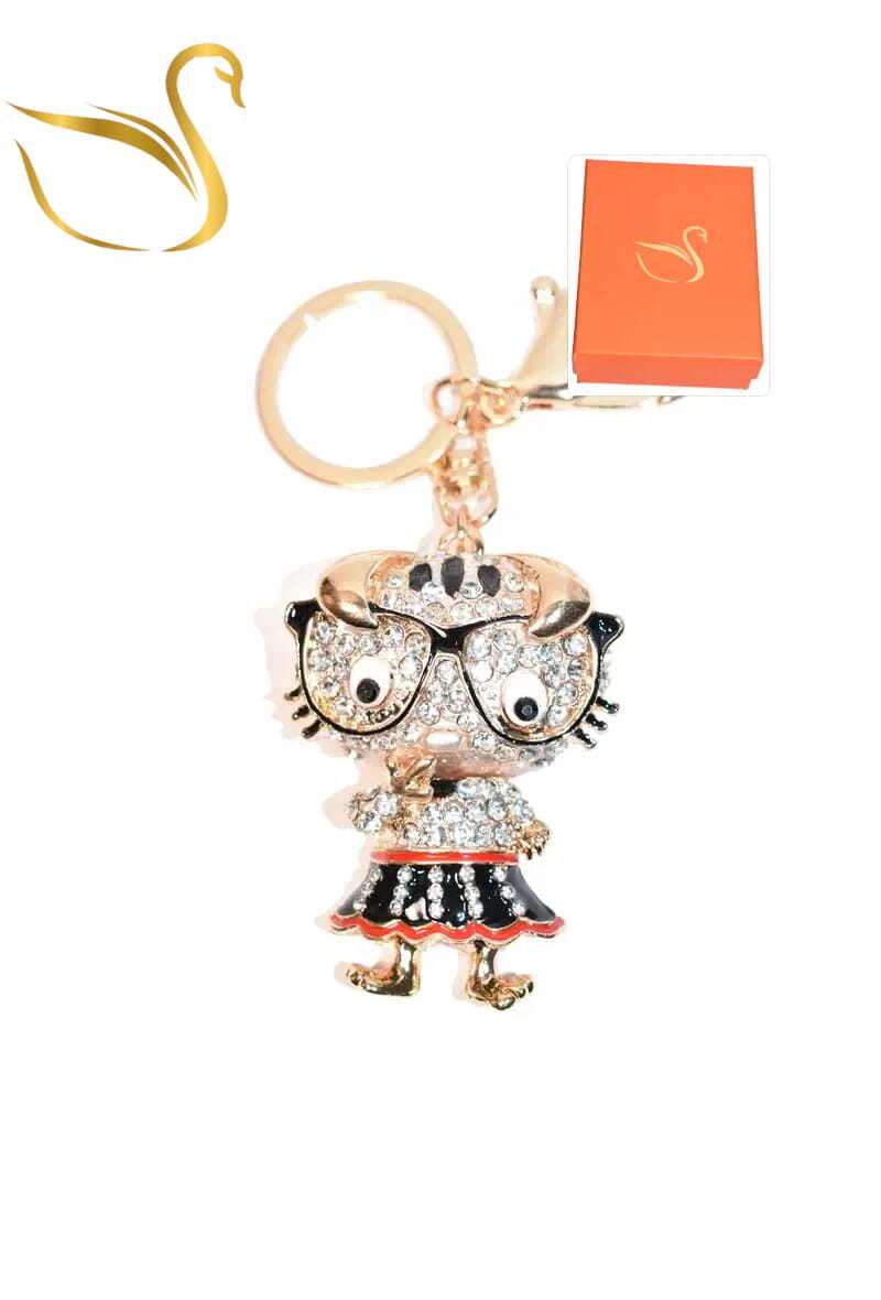 Wholesaler Emma Fantaisies - Cat gift box keychain