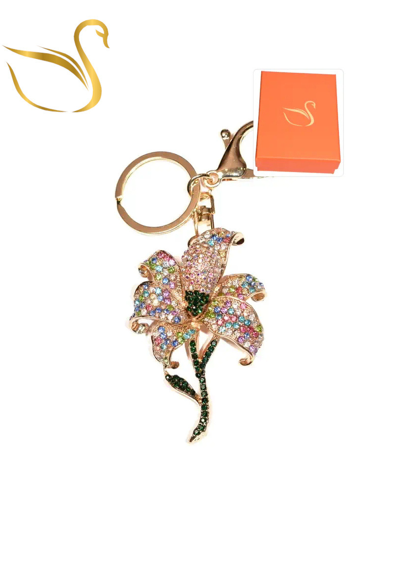 Wholesaler Emma Fantaisies - Flower gift box keychain