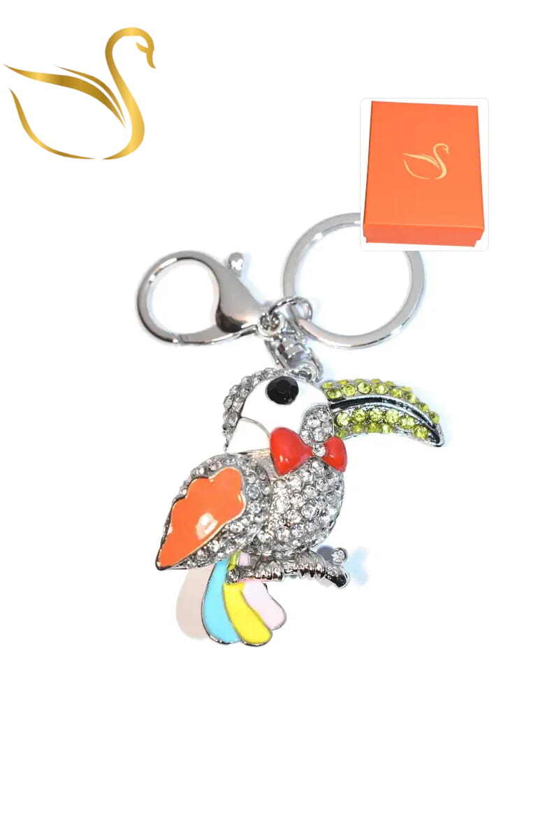 Wholesaler Emma Fantaisies - Parrot gift box keychain