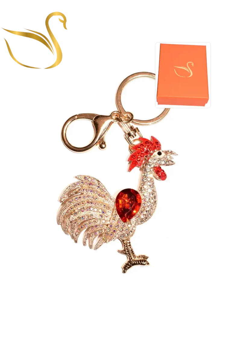 Wholesaler Emma Fantaisies - Rooster gift box keychain