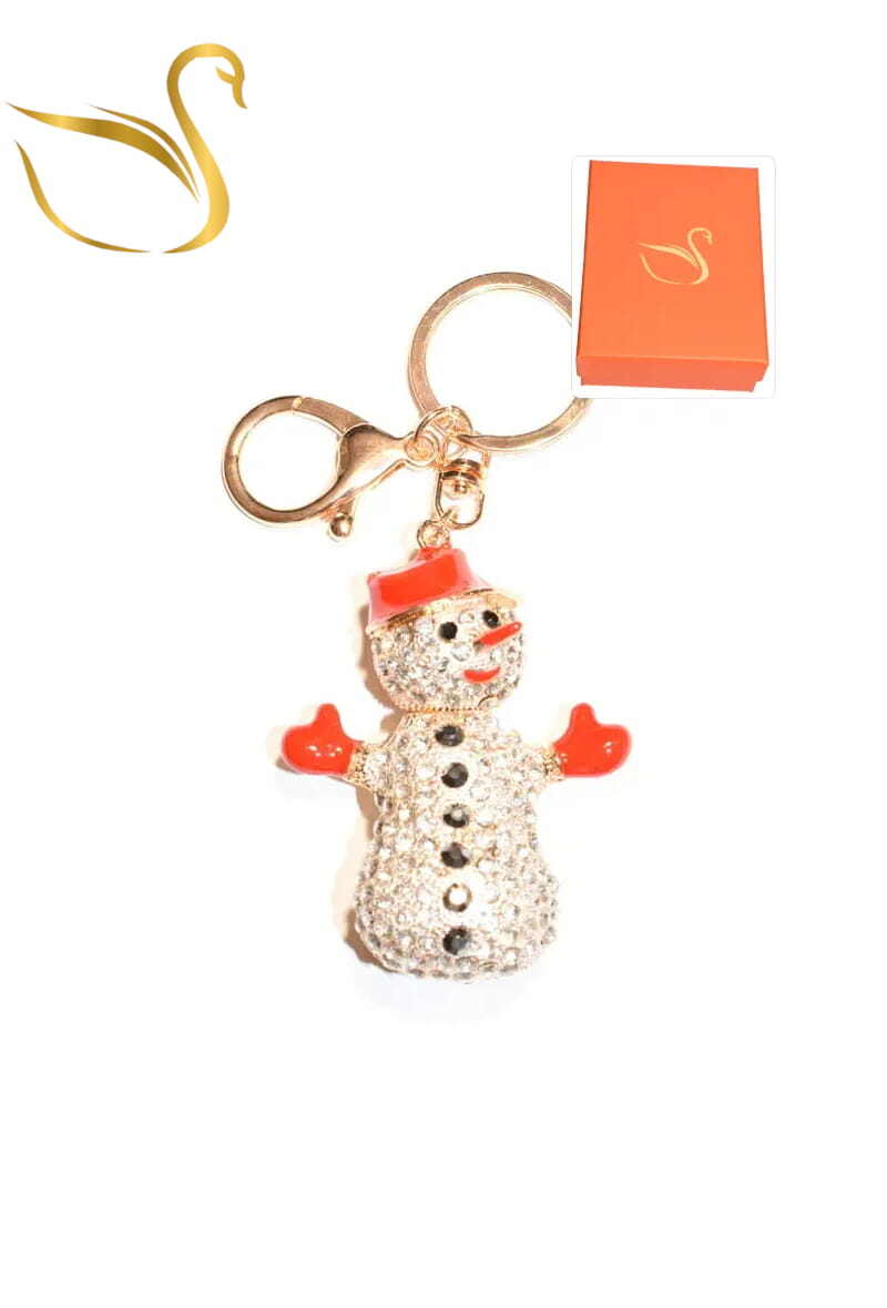 Wholesaler Emma Fantaisies - Snowman Christmas gift box keychain