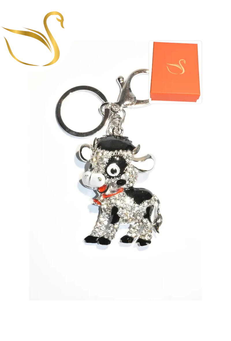 Wholesaler Emma Fantaisies - Cow gift box keychain