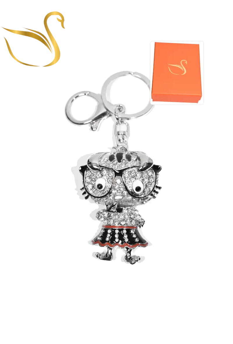 Wholesaler Emma Fantaisies - Cat gift box keychain