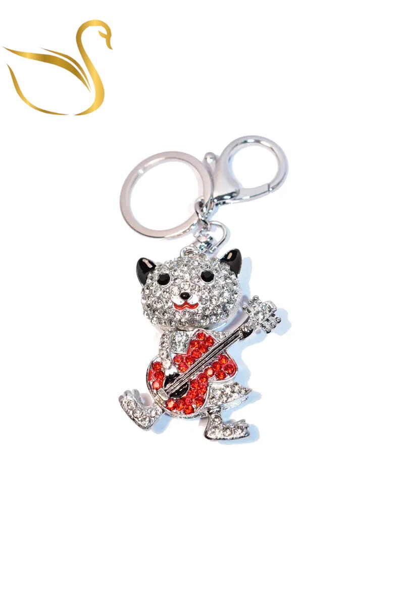 Wholesaler Emma Fantaisies - Guitar cat keychain