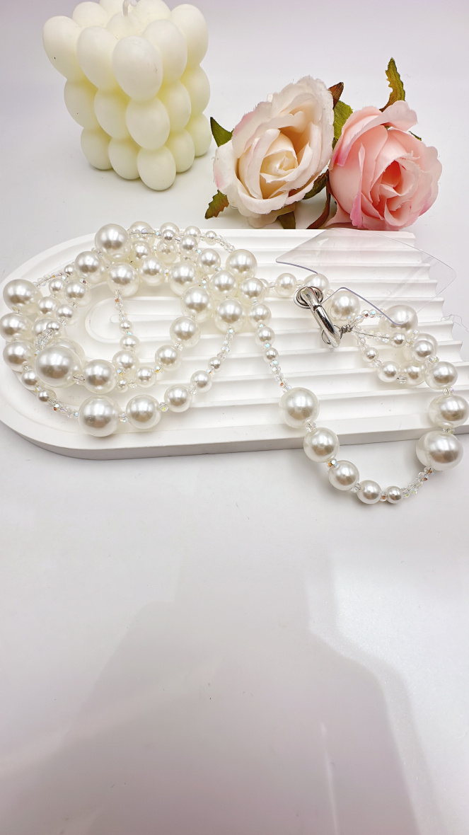 Wholesaler ROSE PINK - LONG PEARL CHAIN ​​FOR LAPTOP