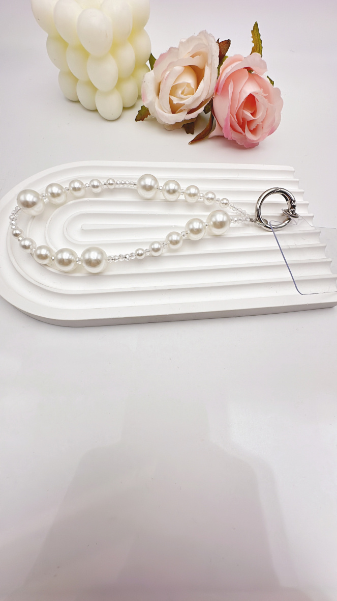 Wholesaler ROSE PINK - SHORT PEARL CHAIN ​​FOR LAPTOP