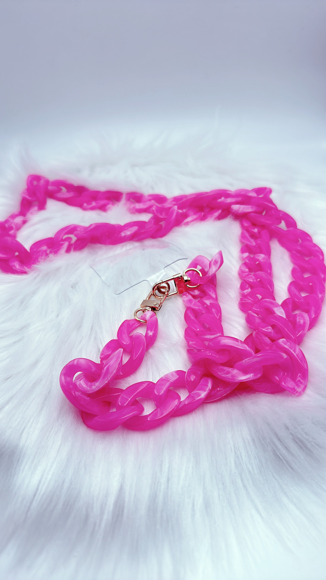Grossista ROSE PINK - COLLANA LUNGA PER CELLULARE CON ADATTATORE