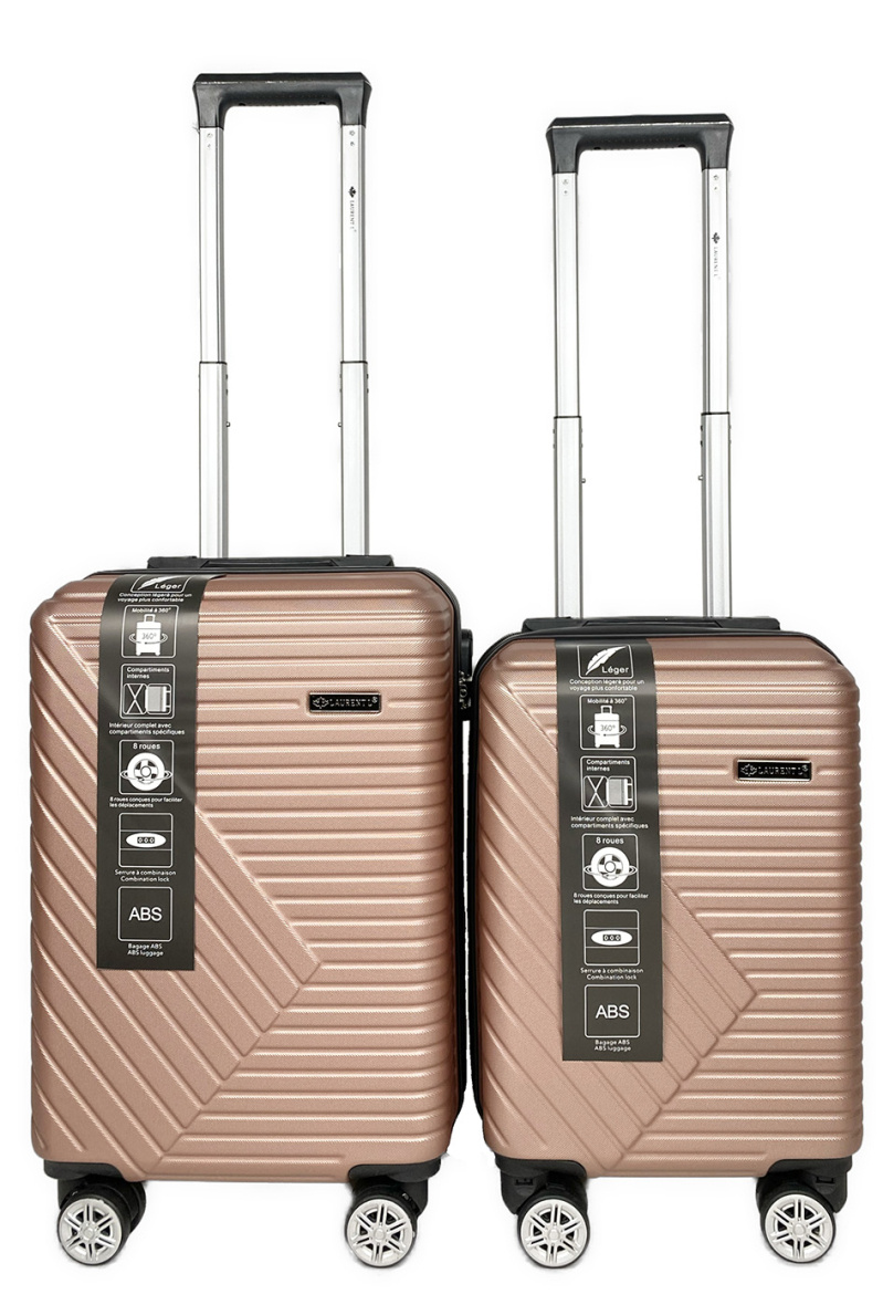 Grossista Laurent L® - WALKY: Set di 2 trolley da cabina in ABS.