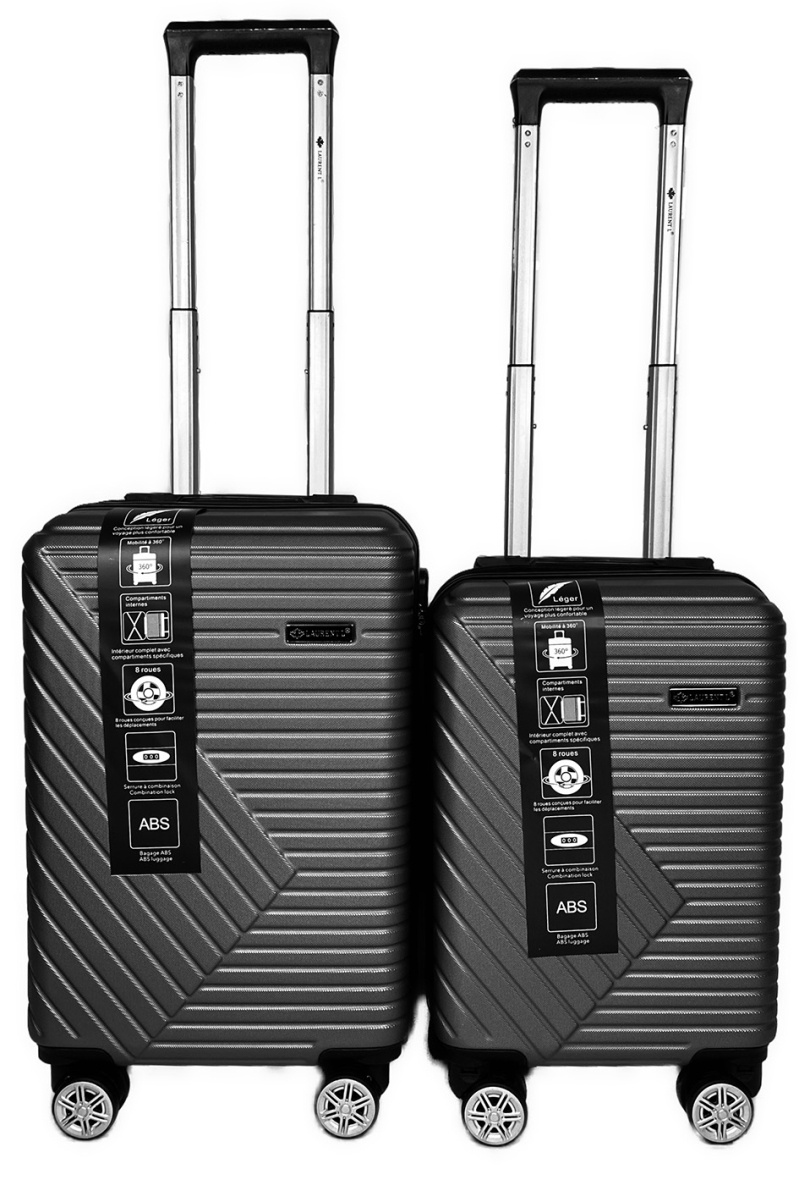 Grossista Laurent L® - WALKY: Set di 2 trolley da cabina in ABS.