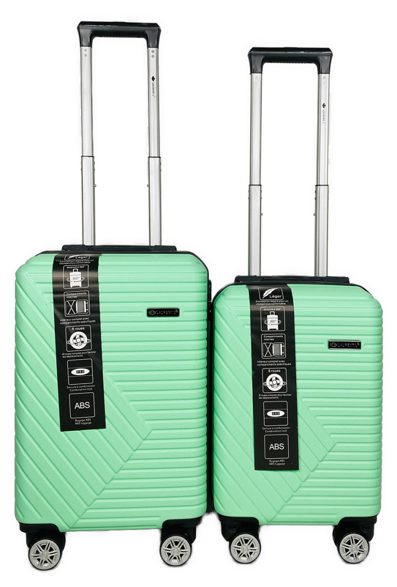 Grossista Laurent L® - WALKY: Set di 2 trolley da cabina in ABS.
