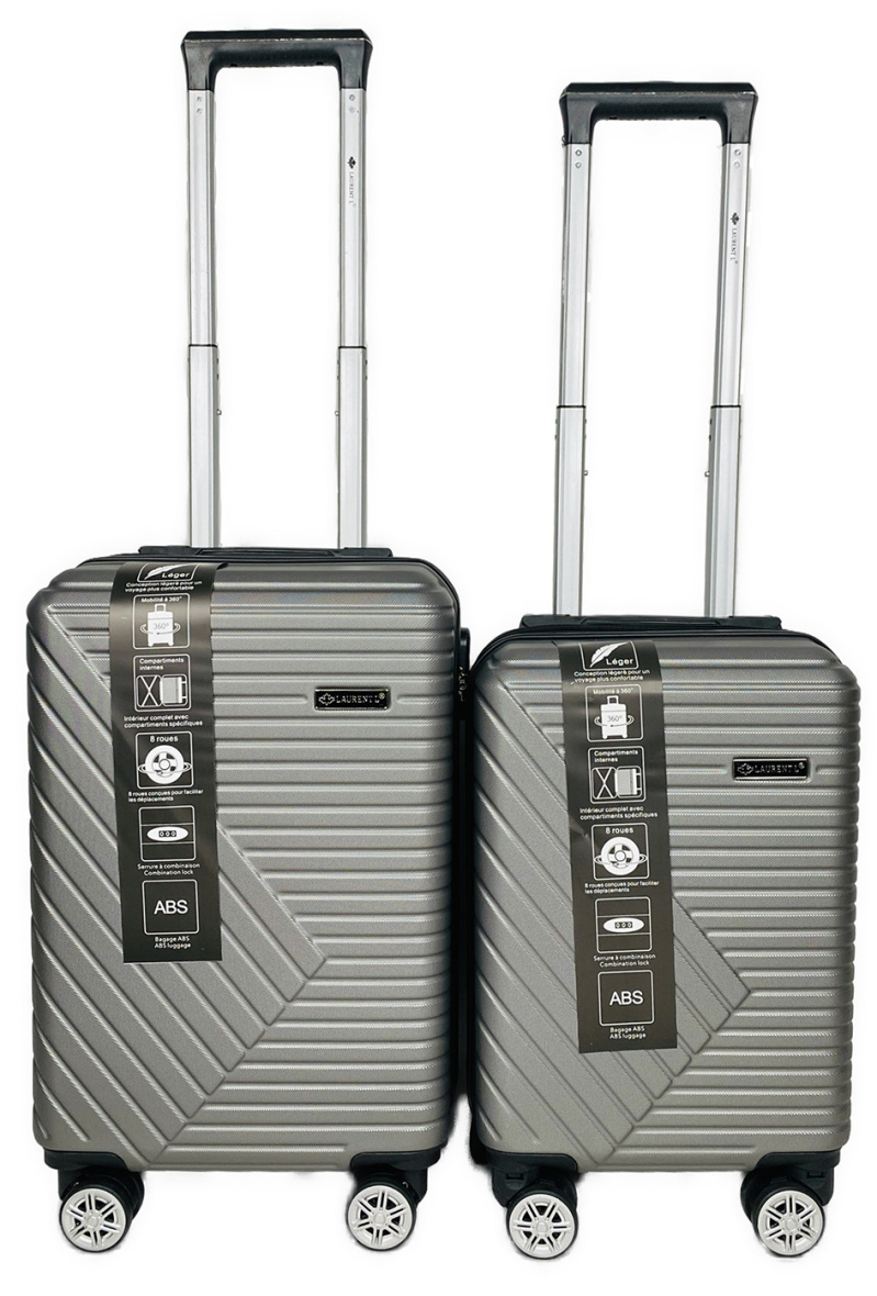 Grossista Laurent L® - WALKY: Set di 2 trolley da cabina in ABS.