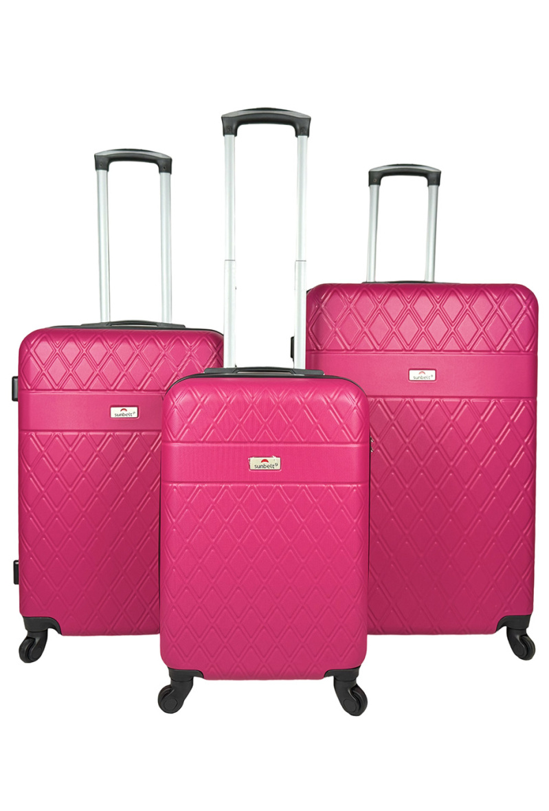 Grossista Sunbelt® - SET DI 3 VALIGIE IN ABS: CANNAGE (SB-283) R