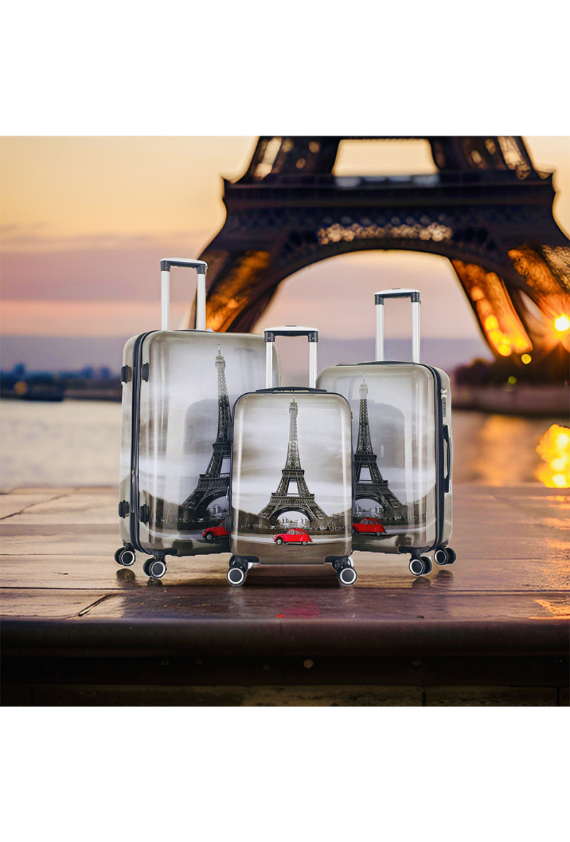 Wholesaler HELIOS® - SHIELD: Set of 3 reinforced ABS suitcases. (JADE)