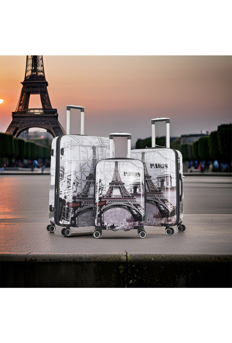 Wholesaler HELIOS® - SHIELD: Set of 3 reinforced ABS suitcases. (JADE)