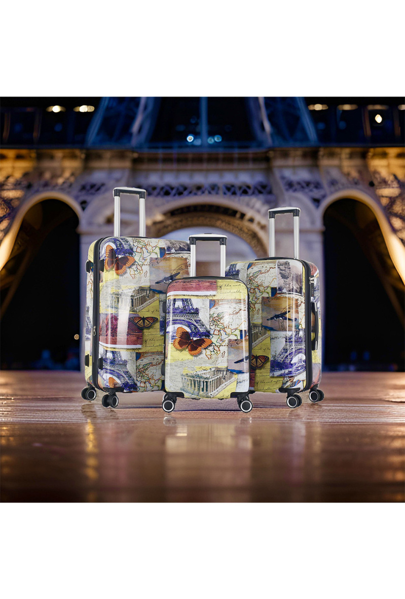 Wholesaler HELIOS® - SHIELD: Set of 3 reinforced ABS suitcases. (JADE)